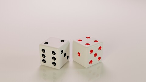 Dice Low-poly 3D Model