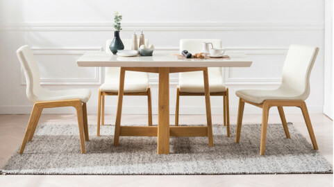 Amar marble dining table for 5 people 2color