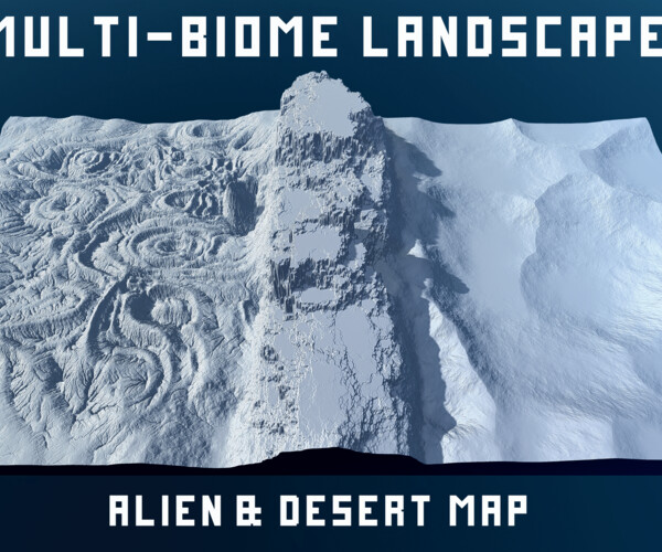 Multibiome Map ArtStation - Multi-Biome Landscape Map | Game Assets