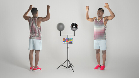 African young man playing beach volleyball 314