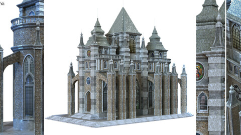 cathedral lowpoly for game num.010