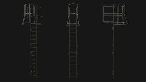 Fire escape stair Black