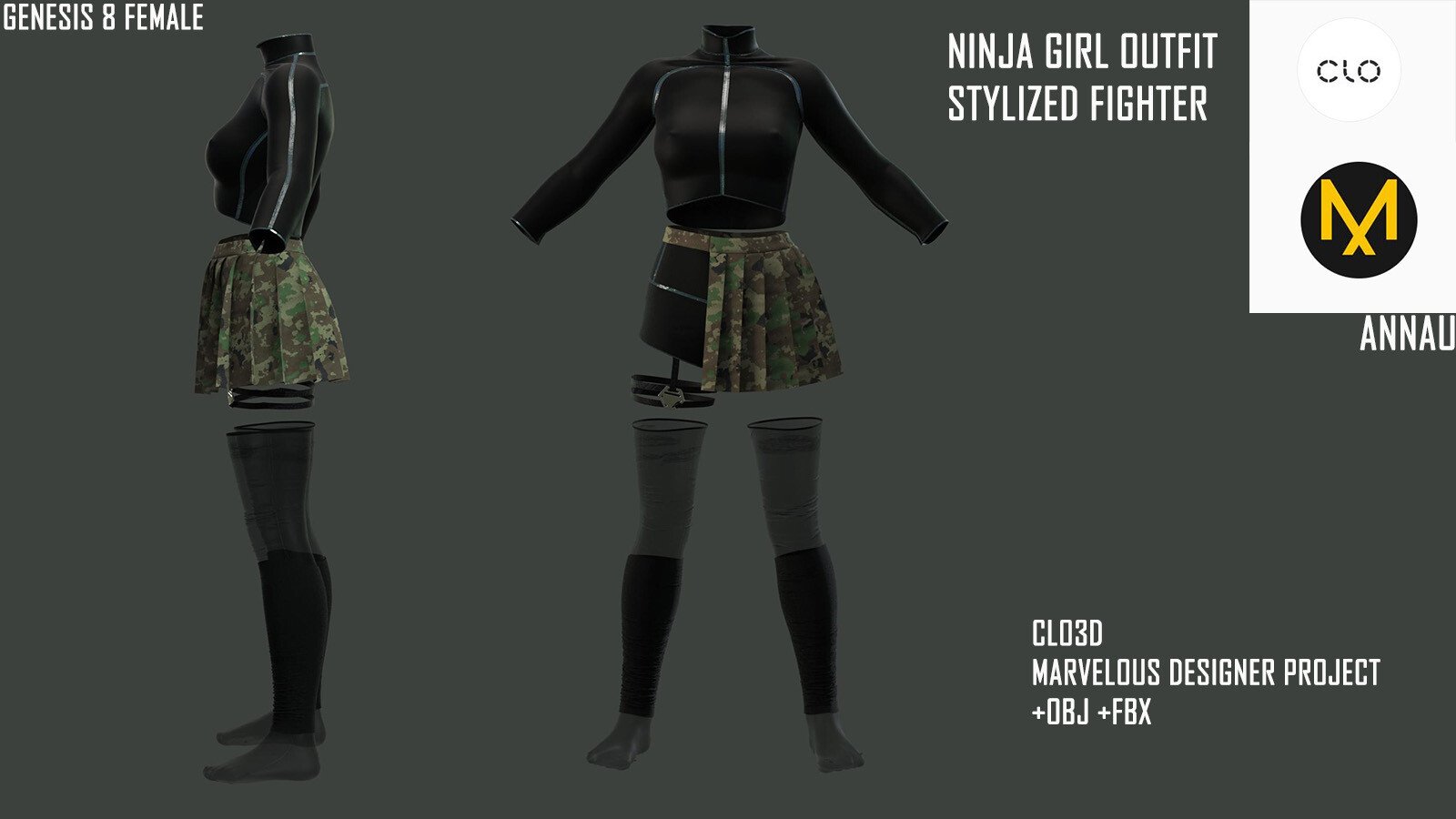 Girl's Rainbow Ninja Costume