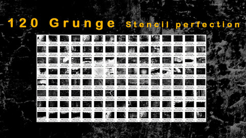 120 Grunge Stencil Imperfection - VOL 02