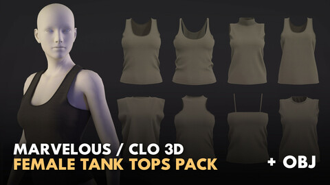 Tank tops pack. Genesis 8 avatar (zprj + obj)