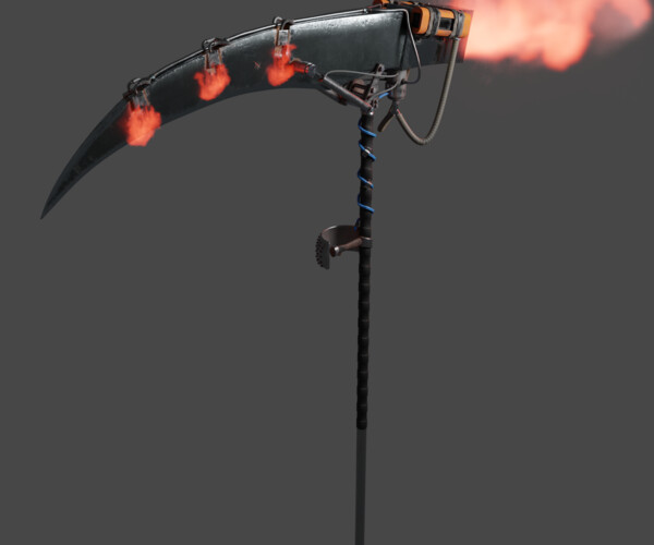 ArtStation - Fire-Spitting mechanical Scythe | Resources