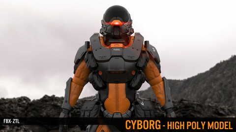 Cyborg - High Poly Model