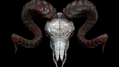 Goat Skull Gore (3 PBR Materials)