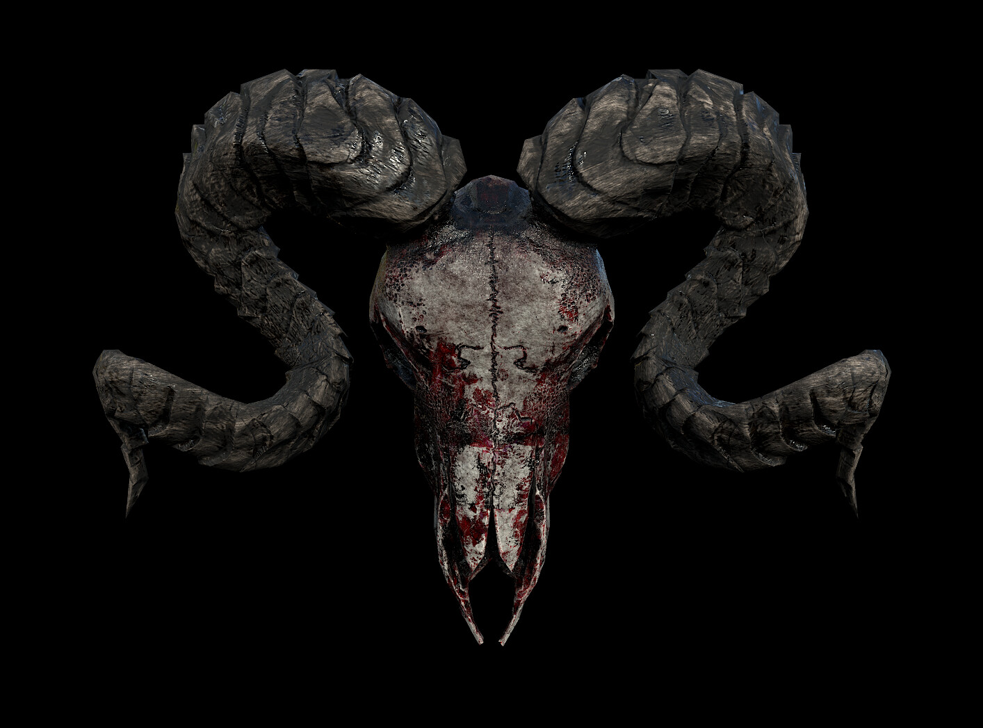 TrigonumVR || Interactive 3D Graphics - Goat Skull Gore (3 PBR Materials)
