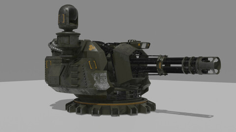 Low poly turret