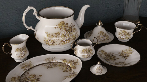 Vintage Tea Service Iray