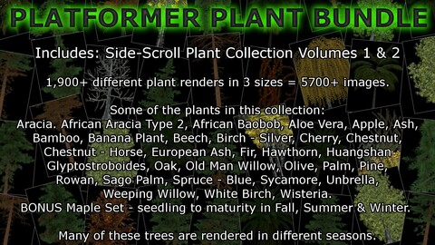 Platformer Plant Bundle - Side-Scroll Plant Collections Volume 1 & 2