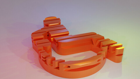 3D WORD SHAPE - NEVER GIVE UP