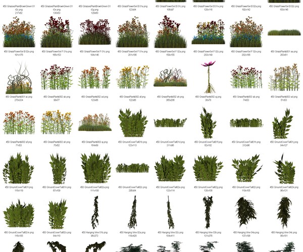 ArtStation - Platformer Plant Bundle - Side-Scroll Plant Collections ...