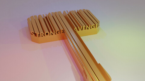 3D WORD SHAPE - STRONGEST AVENGER