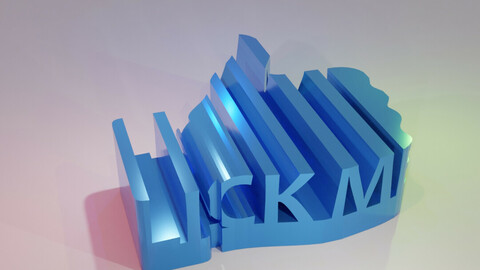 3D WORD SHAPE - LICK ME