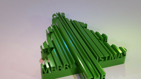 3D WORD SHAPE - MERRY CHRISTMAS