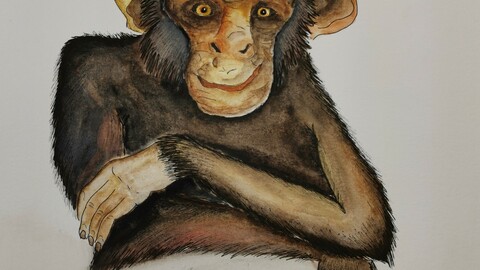 Oma aap watercolor painting digital version