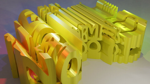 3D WORD SHAPE - NO FARMER NO FOOD