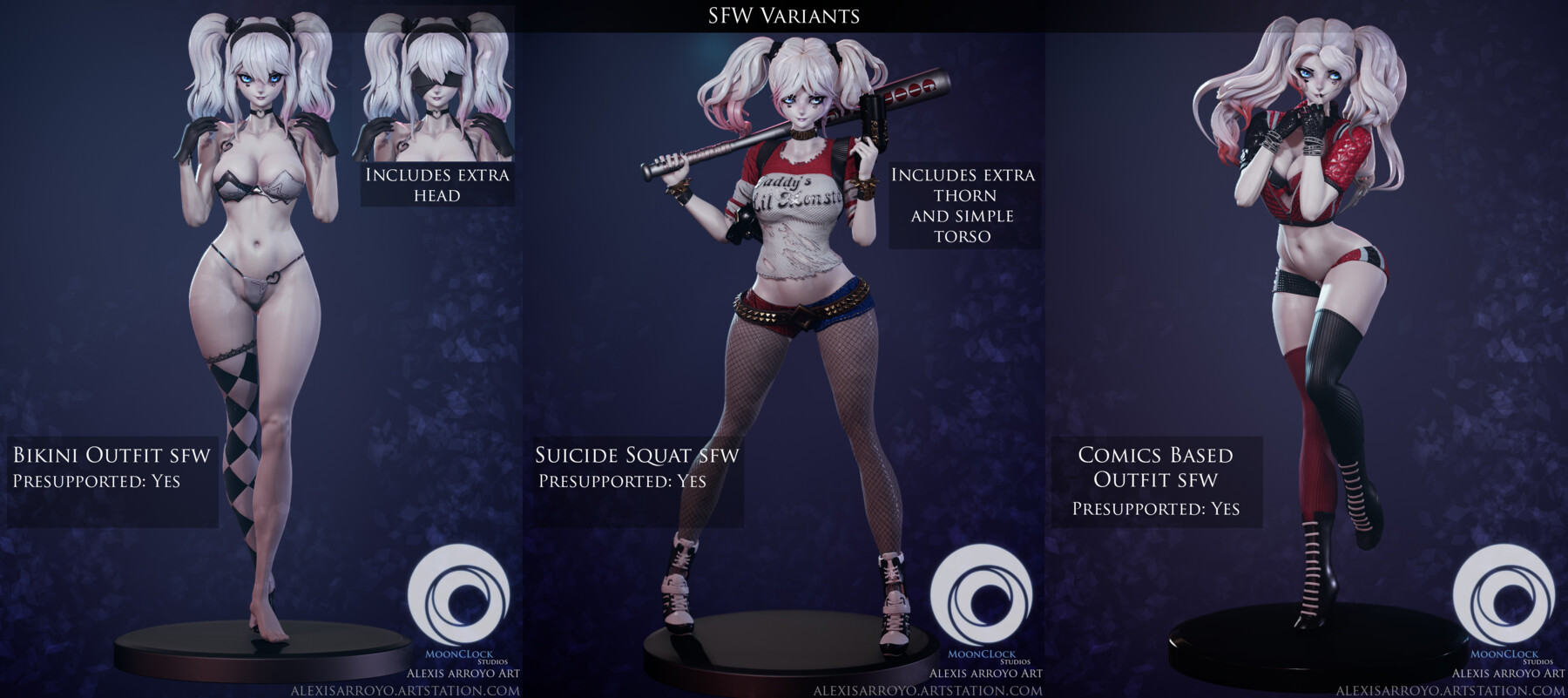 ArtStation - Stylized Harley Quinn; 2B, Suicide Squad and Comic | Resources