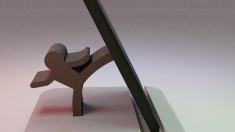 BOY KICKING PHONE STAND