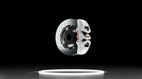 Brembo BM-6 caliper Brembo brakes disk rotor brake system 3D model