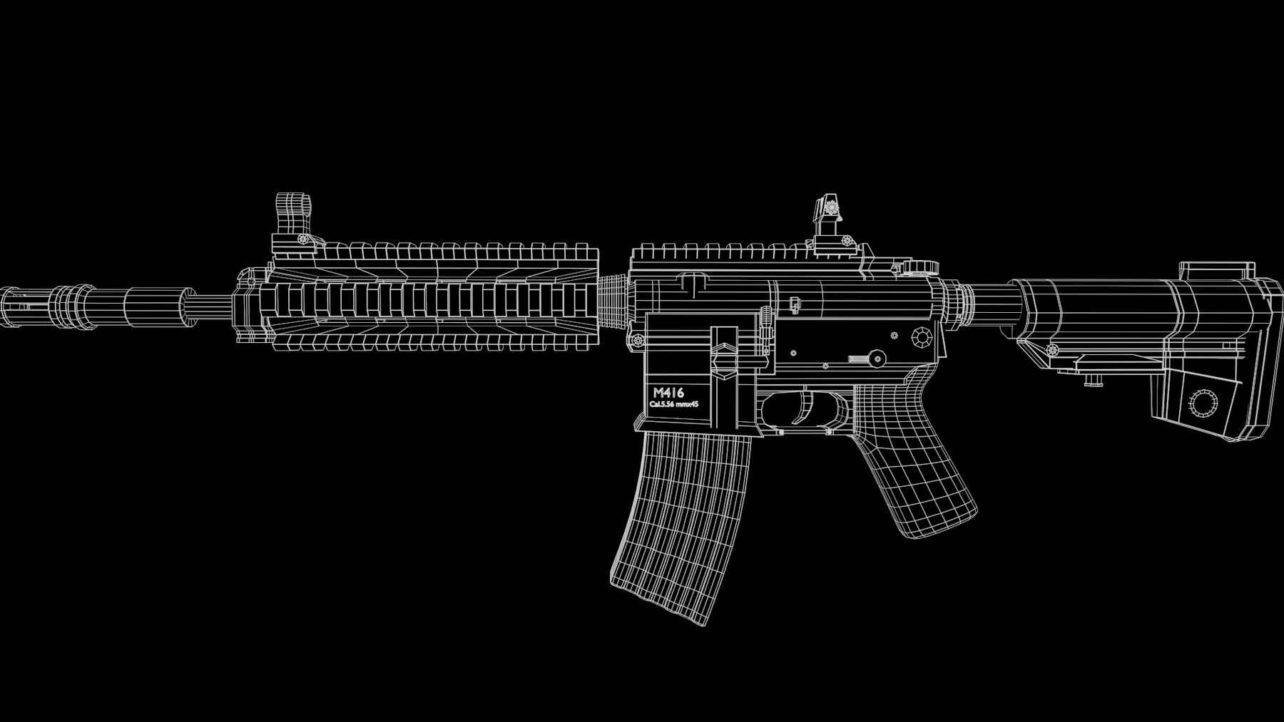 ArtStation - m416 Original 3D Model | Game Assets