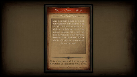 Fantasy Card Template (without illustration)