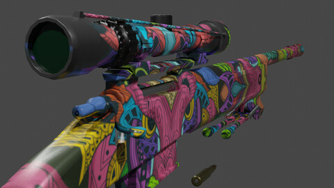 Awm Sniper 3D Model