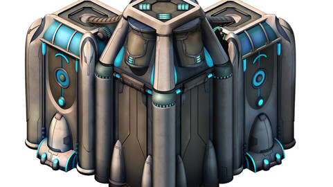 Space Station - City Wall Corner 01