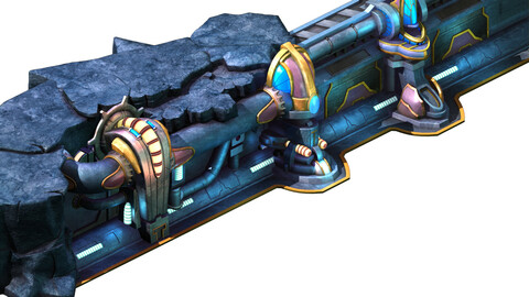 Mountain drainage pipe - wall 01