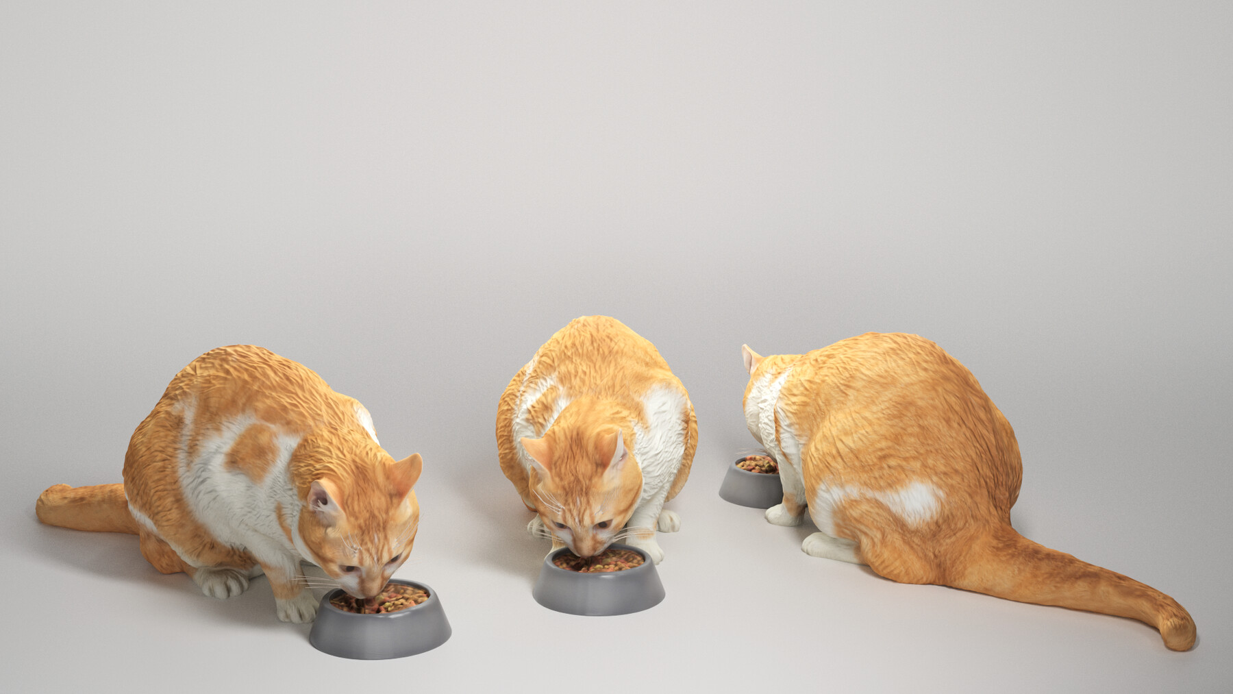 ArtStation Cat eating food 12 Game Assets