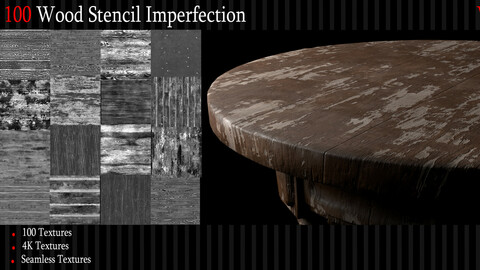 100 Wood Surface Imperfection - 4k Tileable Textures_Vol 2