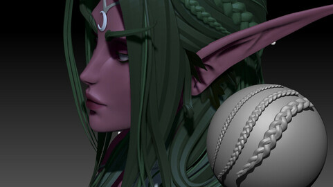 Free stroke braid brush