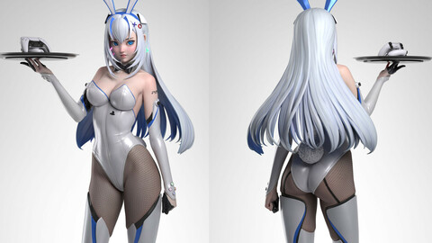 PS5 Bunny Add-on STL for 3D Printing