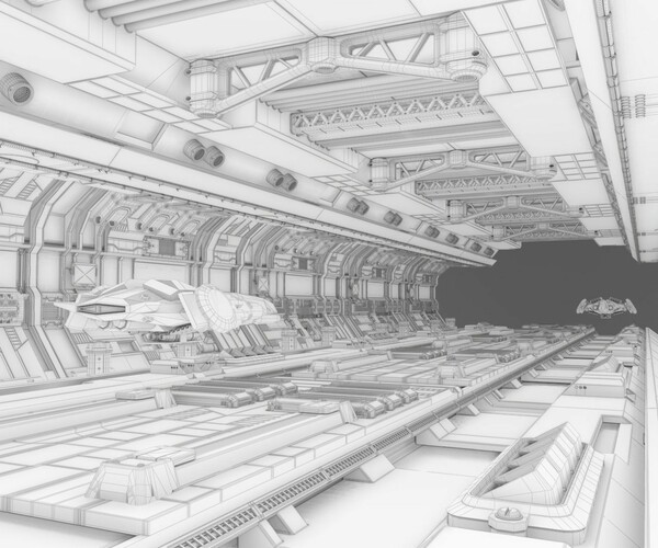 ArtStation - Scifi Spaceship Corridor | Resources