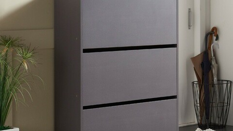 HS 3-tier wide shoe cabinet 3colors