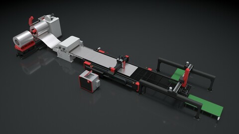 Coil laser cutting machine Animation