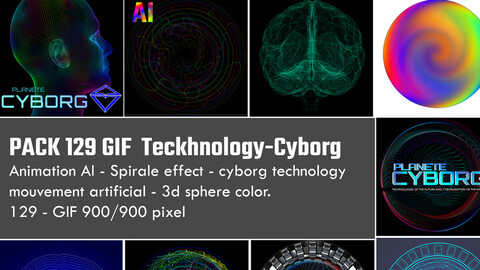Pack 129 Gif -GIFT- teckhnology cyborg
