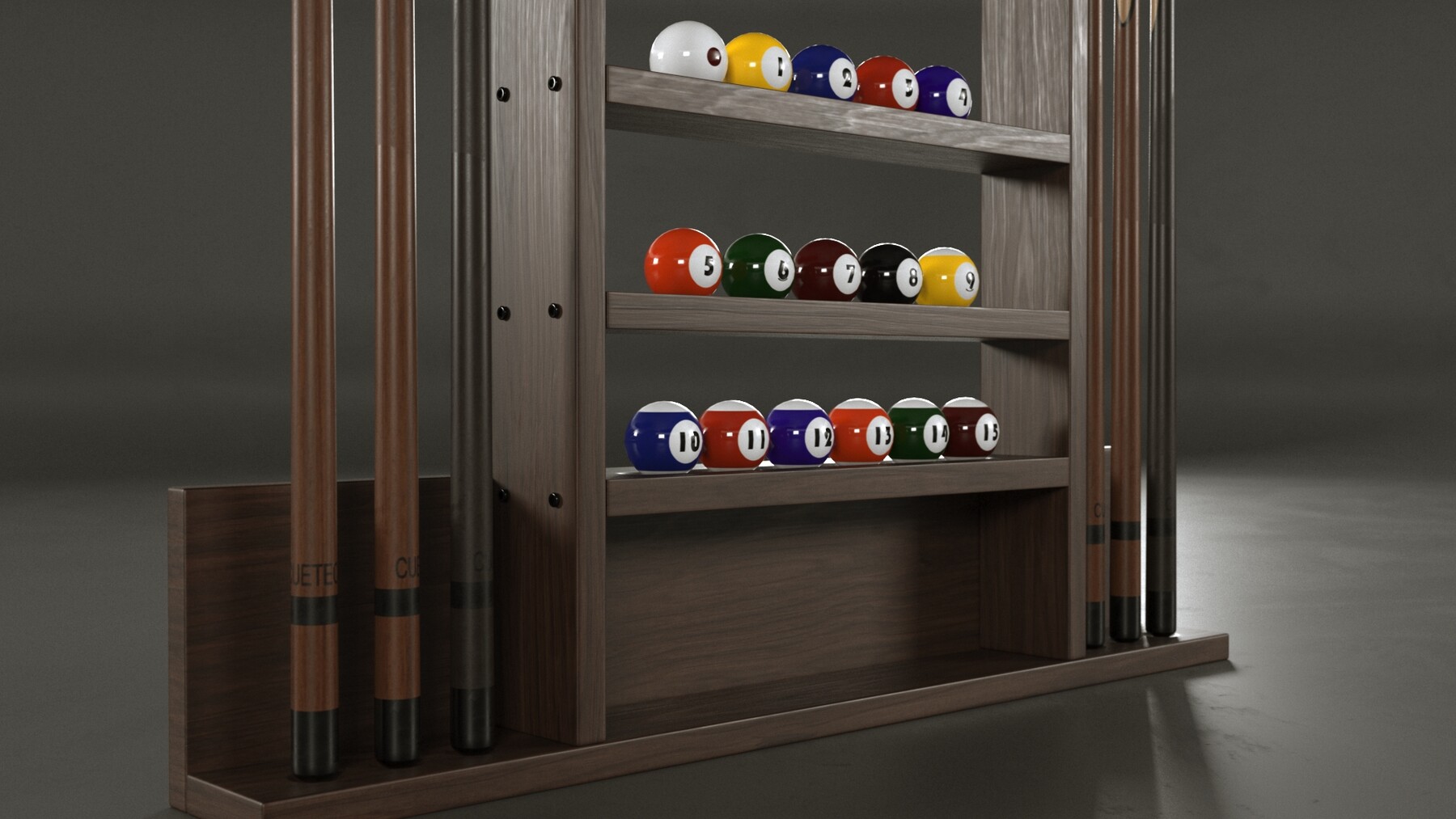 ArtStation Cue Pool Rack 3D model Resources