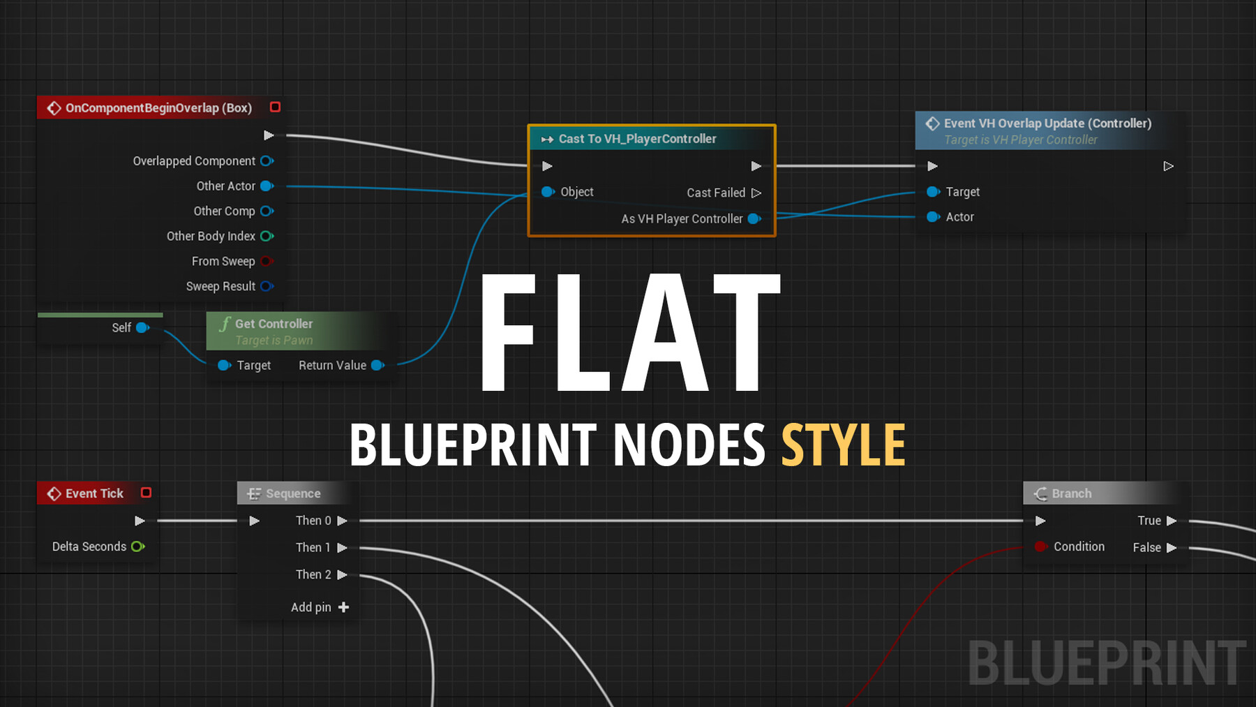 Artstation Flat Blueprint Nodes Style Resources