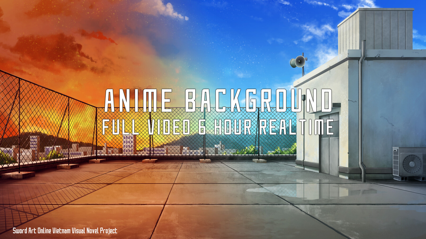 ArtStation - Anime Backrgound Rooftop - Full Video process 6 hour |  Tutorials