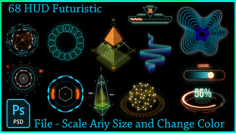 68 HUD Element PSD FIle