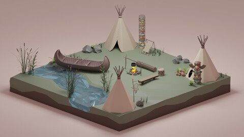 Native American village