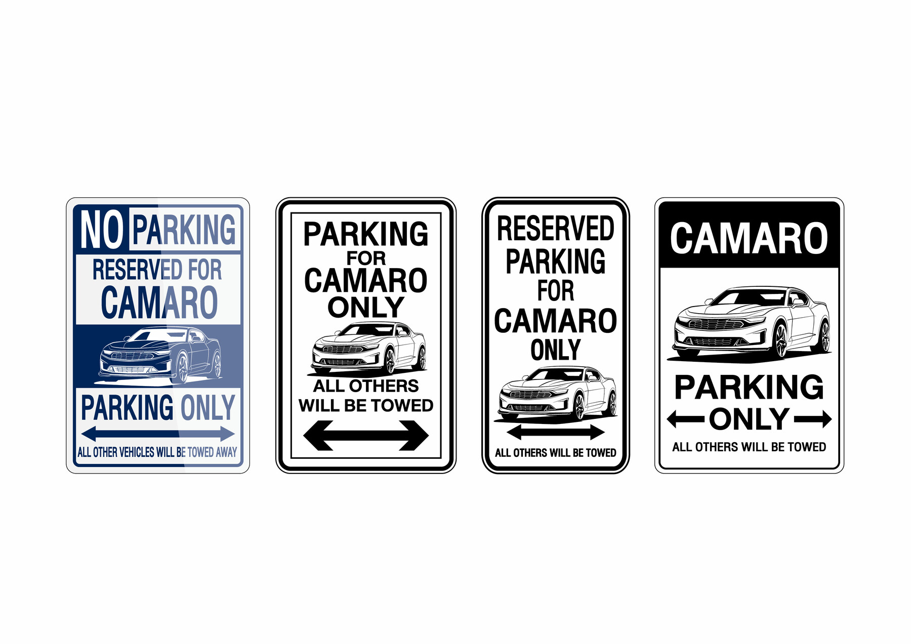 DIGITAL FILE VECTOR / Sign Parking CAMARO Only