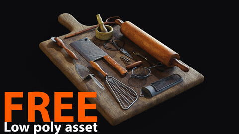 Props Pack - Low poly asset - Substance Painter