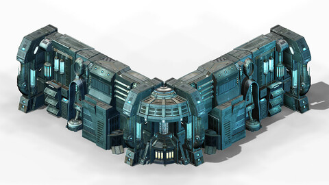 Sci Fi Building-connecting wall 08