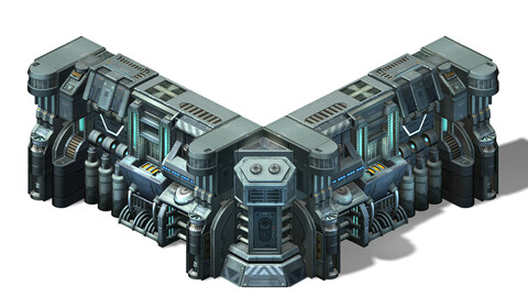 Sci Fi Building-connection wall 10