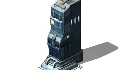 Sci Fi Building-Connection Wall 07