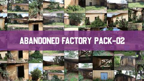 Phot bash -  Overgrown Abandoned Factory - Pack 02